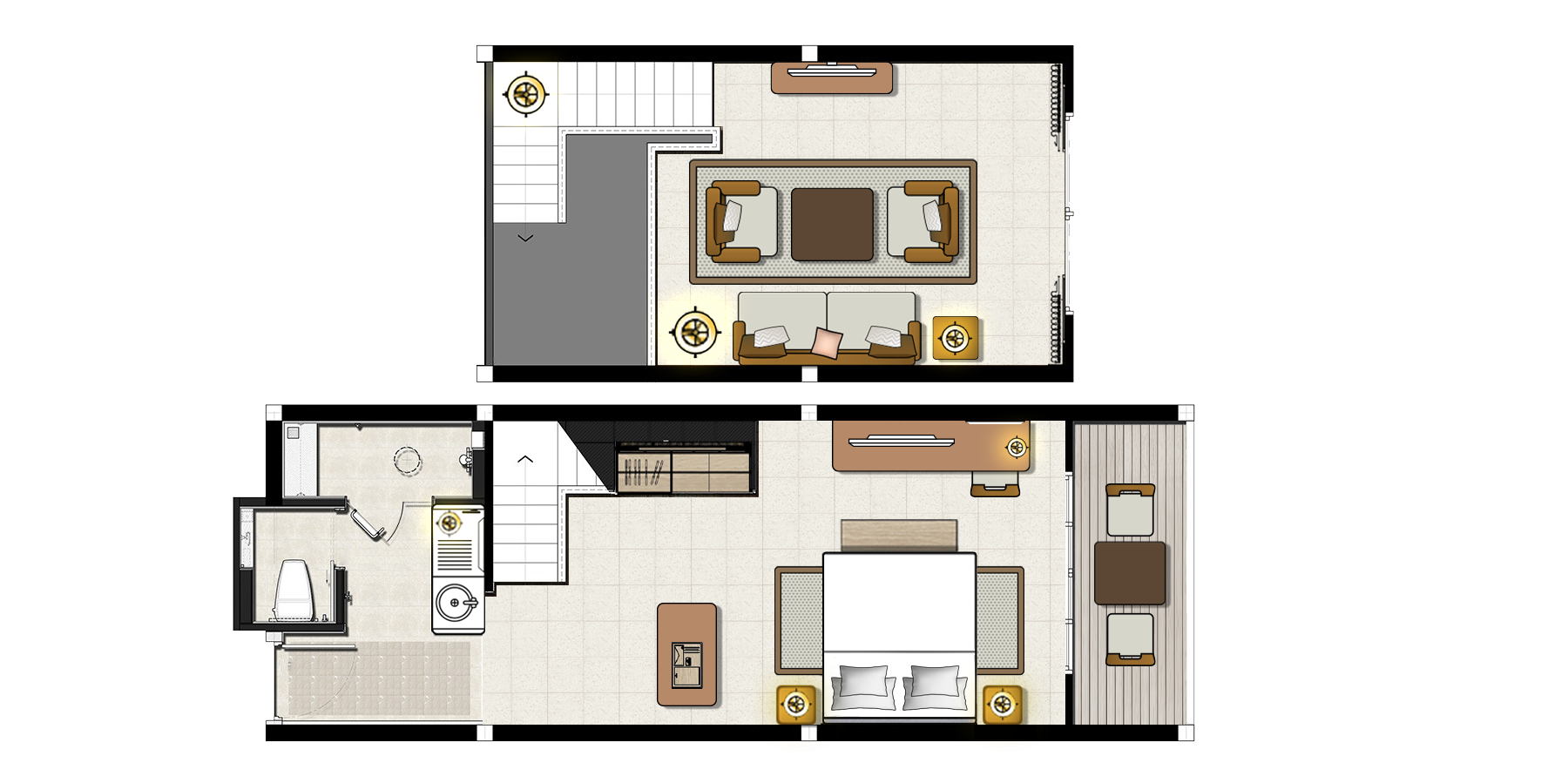 Двухуровневый люкс