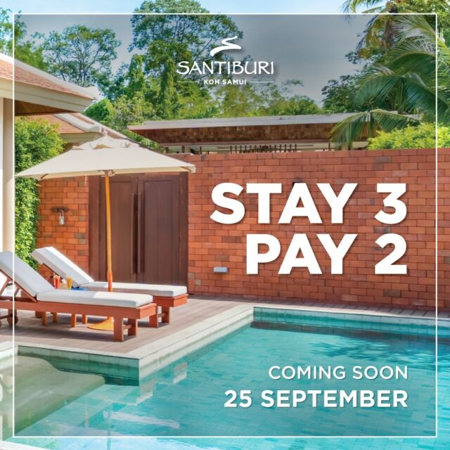 Save the date for an indulgence in paradise with our exclusive 'Stay 3, Pay 2' offer. 
Gift yourself the elegance of time with a complimentary extra night to immerse into the exquisite experiences awaiting you.

Don't miss out!
Discover more via link in the bio

#SantiburiKohSamui #สันติบุรีเกาะสมุย