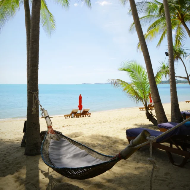 Connect to the sea at our beachfront, where endless blue skies and gentle waves await just steps from your door.⁠
⁠
#SantiburiKohSamui #สันติบุรีเกาะสมุย