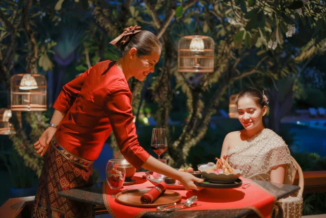 Thai dining tastes even better when served with a smile.⁠
⁠
At @salathaisantiburi, authentic flavours, warm hospitality, and an intimate garden setting come together for an evening inspired by the timeless charm of Thailand.⁠
⁠
🕖 Open daily | 6:00 PM – 10:30 PM⁠
⁠
#SantiburiKohSamui #สันติบุรีเกาะสมุย #SAiiDISCOVERY #SalaThai⁠