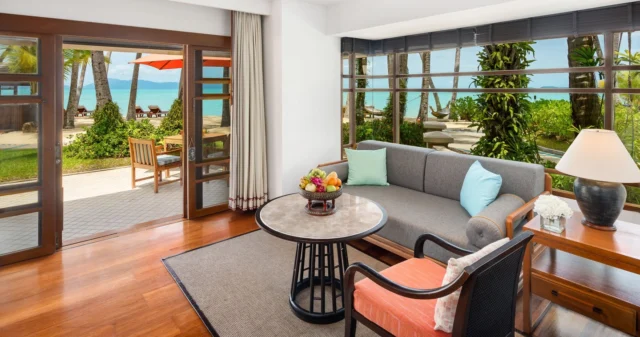 A Taste of Island Life 🌴⁠
Unhurried days. Flavours to savour.⁠
⁠
Long breakfasts, leisurely dining and an evening toast to another beautiful day. Settle into the gentle rhythm of Santiburi Koh Samui, with a little indulgence included.⁠
⁠
Your island escape includes:⁠
• Daily breakfast⁠
• Daily half-board dining at The Beach House⁠
• One Social Hour per stay, with free-flow drinks from a selected menu at The Pool House or The Beach House, 5–6 pm⁠
⁠
Book and stay: 15 October–20 December 2026⁠
⁠
Reserve your island escape on the link in bio.⁠
⁠
⁠
#SantiburiKohSamui #KohSamui #IslandEscape